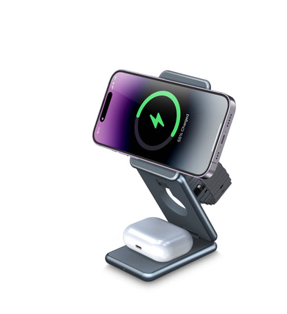 MagFold Trio™ Wireless/Magnetic Charging Stand