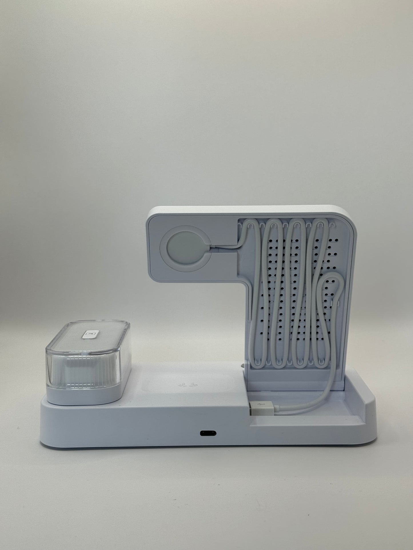 OmniSync Station™ 5-in-1 Wireless Charger with Clock + Alarm