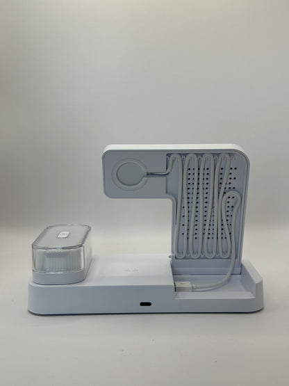 OmniSync Station™ 5-in-1 Wireless Charger with Clock + Alarm