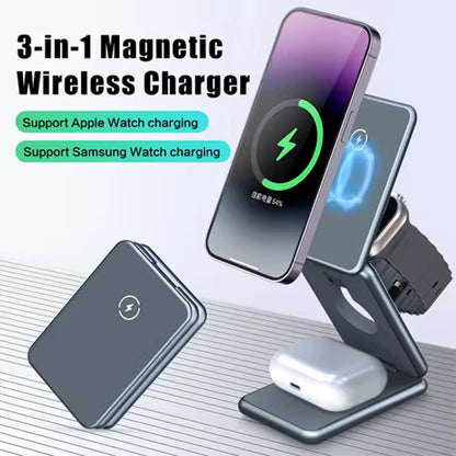 MagFold Trio™ Wireless/Magnetic Charging Stand
