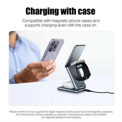 MagFold Trio™ Wireless/Magnetic Charging Stand